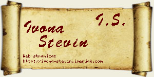 Ivona Stevin vizit kartica